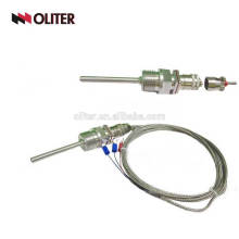 Oliter minuscule armored rtd pt100 NPT fabricant de thermocouple de fil